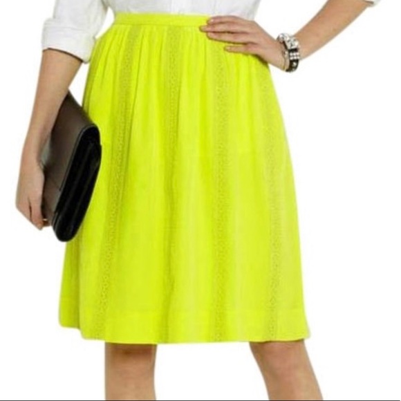 J.Crew Collection Lace Stripe Silk Skirt - Picture 2 of 2